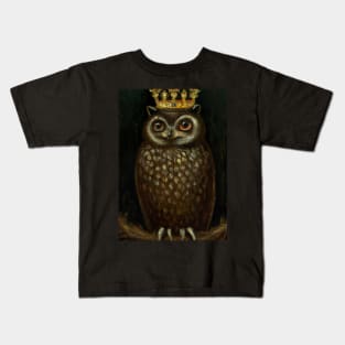 Owl with a Crown Kids T-Shirt